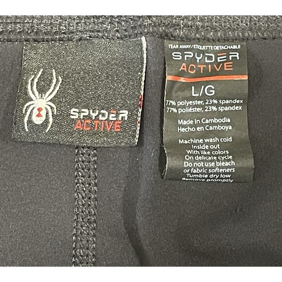 Spyder Active Womens Large Legging Black Joggers Side Pockets Drawstring Casual - Picture 9 of 10